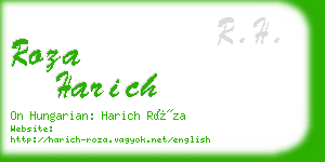 roza harich business card